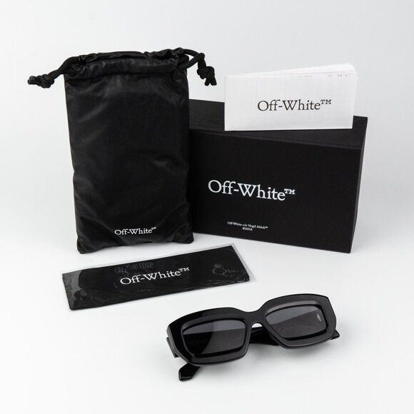 Off-White CHARLOTTE Women Sunglasses Black Grey Rectangle OERI138 CHARLOTTE 1007 main image 9